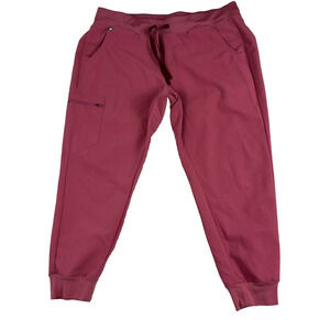 Figs Scrub Joggers Women's XL Mauve Pink Fuschia Pockets Stretch Medical